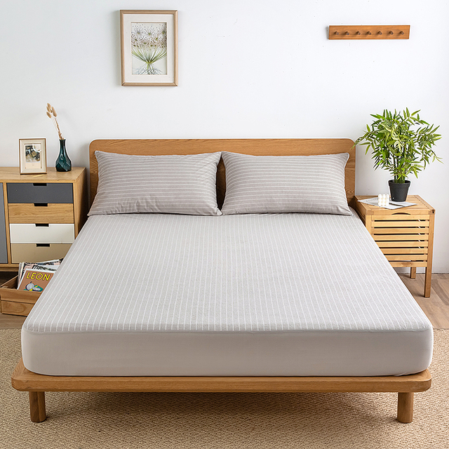 全棉染色毛巾布防水床笠